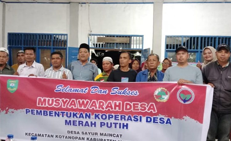  Pengurus Koperasi Merah Putih Di Desa Sayurmaincat Terbentuk
