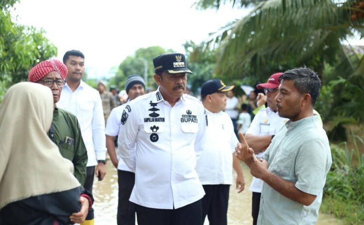  Bupati Madina Tinjau Korban Bencana di Muara Batang Angkola