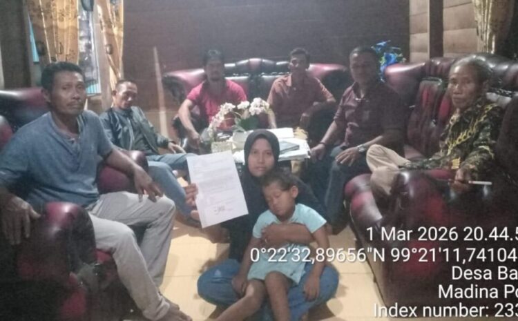  Tangis Istri dan Anak Balita Iringi Surat Permohonan RJ ke Kapolres Madina