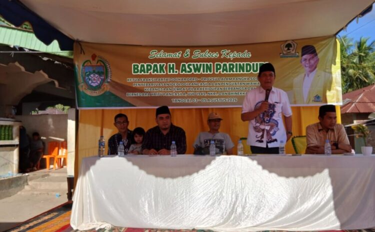 Aswin Parinduri Sosialisasikan Wawasan Kebangsaan di Desa Aek Banir