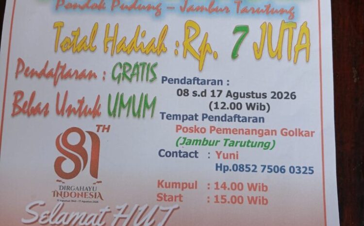 Di HUT Ke 81 RI, Golkar Madina Gelar Marathon 10 Km  dan Hiburan Rakyat.