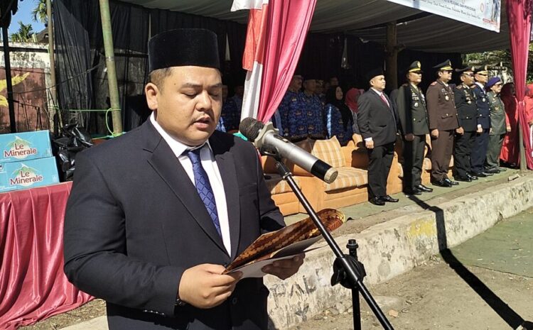  Irham Syururi Nasution Bacakan Teks Proklamasi HUT ke-81 RI di Kotanopan