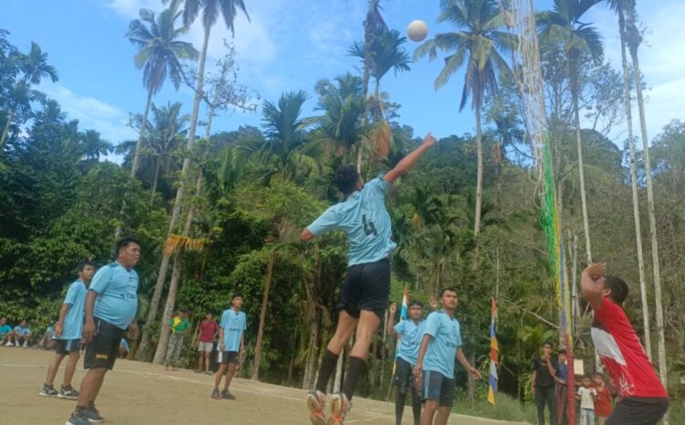 Turnamen Bola Voli di Kecamatan Tambangan  Digelar, Camat Ajak Junjung Sportivitas