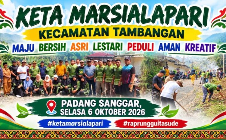  Keta Marsialapari Rura Aek Mais Bersihkan Lingkungan Desa Padang Sanggar