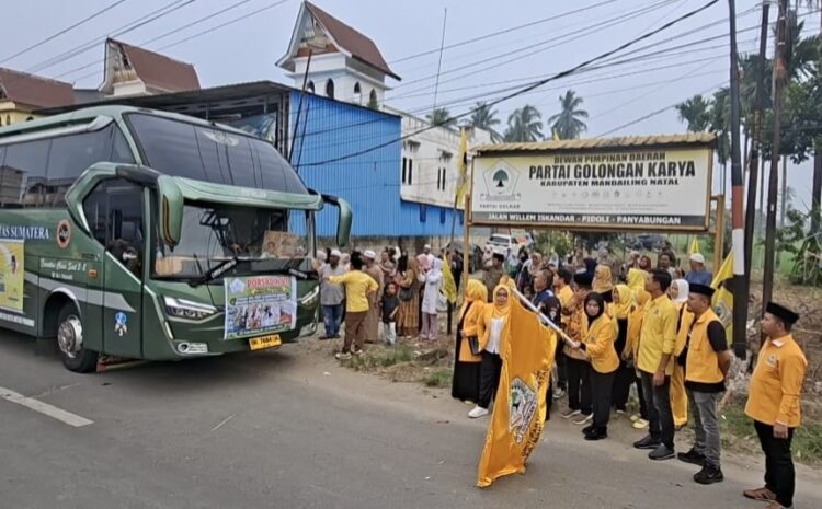 Golkar Madina dan PT ALS Bantu Keberangkatan 44 Kontingen Porsadin ke Tingkat Sumut
